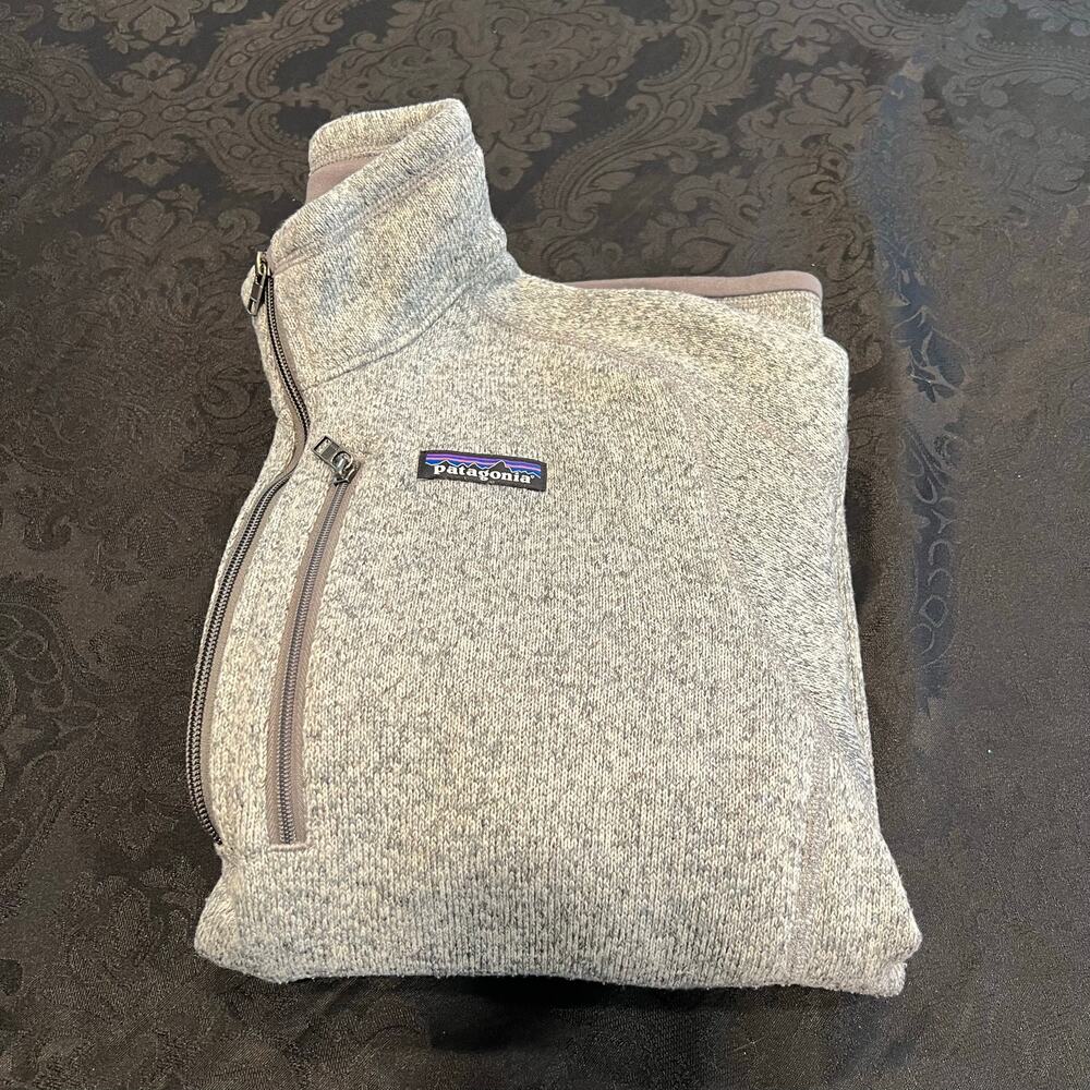 Patagonia gray better sweater 1/4 zip men S *logo
